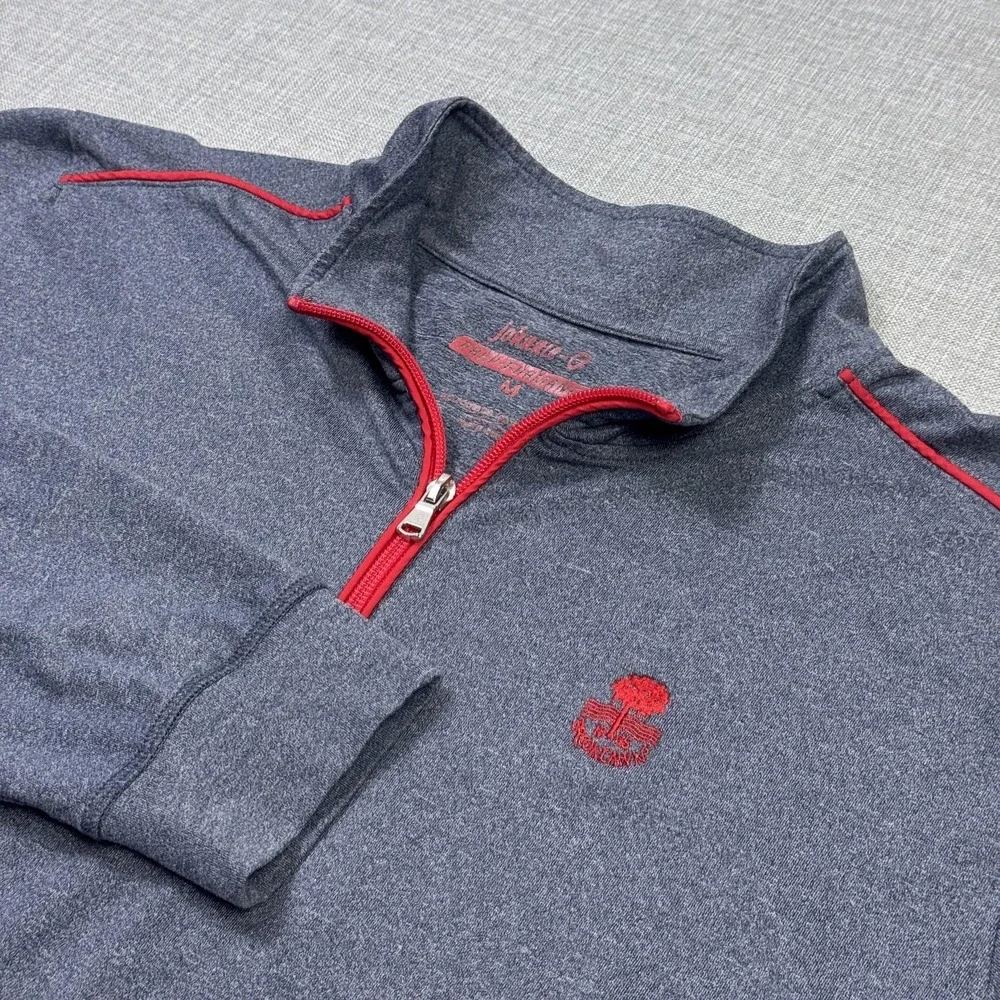Johnnie-O 1/4 Zip Golf Pullover Mens M Blue PREP-FORMANCE Mock Neck Logo
